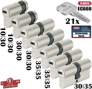 7x Zylinder Abus Schließanlage EC660 Wendeschlüssel Gleichschließend mit Karte - Bild 1 von 6