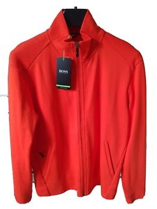 Hugo Boss Mens Sweater Sweatshirt   Zip Up Jacket orange Size M 
