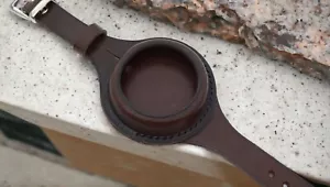 NEW BROWN leather strap band wristband for pocket watch 55 mm WW1 times WWII - Picture 1 of 10