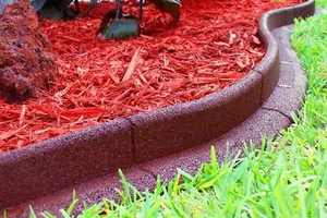 6 Pack 3" x 48" Rubber No Dig Landscape Garden Border Edging Sturdy Flexible Red - Picture 1 of 8