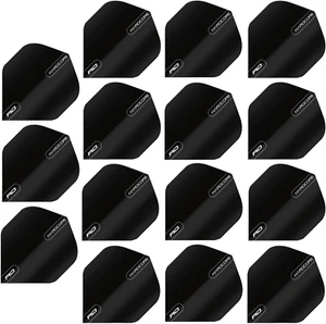 Plain Black Dart Flights - 5 Sets (15) - Standard - Extra Thick - Hardcore XT - Picture 1 of 4