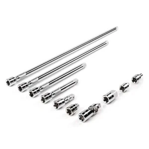 TEKTON Socket/Ratchet Extender/Adapter Set 1/2" Drive Chrome Plated (10-Piece) - Picture 1 of 2