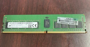 Memoria de servidor HPE Micron MTA18ASF1G72PZ-2G1 8 GB PC4-2133P DDR4 1Rx4 752368-001 - Imagen 1 de 1