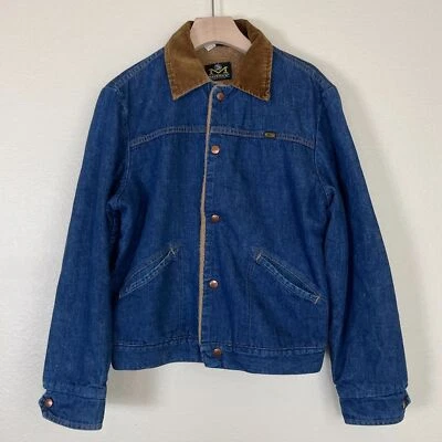 Винтажный 60-х-70-х годов Maverick джинсовой ткани Bluebell шерпа с подкладкой Куртка Мужская Chore пальто - Изображение 1 из 4