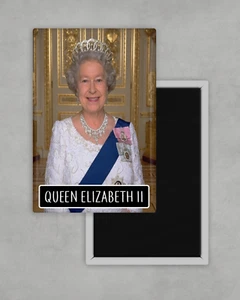Queen Elizabeth II - Royal Family -Grande Novità Frigo Magnete - 8cm x 5cm Regalo - Foto 1 di 1