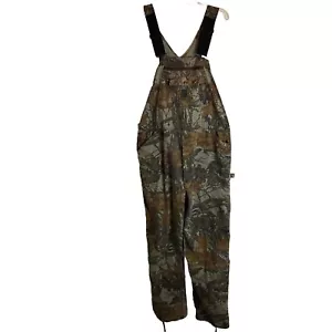 Liberty Overalls Bibs Mens Sz 42x31.5 Camo Real Tree Hunting Fishing Vintage - Picture 1 of 10