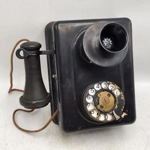 Vintage Automatic Electric Co. Rotary Dial Hotel Wall Telephone w/ Receiver - Picture 1 of 8