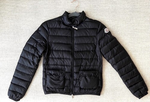 MONCLER giubbotto piumino donna Lans nero taglia 0 small con borsa