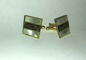 Gemelos vintage nácar 3/4" de ancho - Imagen 1 de 4