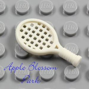NEW Lego Minifig WHITE TENNIS RACKET - Minifigure Ace Racquet Ball Sport Tool - Picture 1 of 1