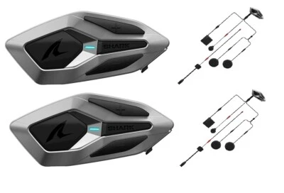 Casco Tiburón Malla Doble Sistema de Intercomunicación Sena Moto Bluetooth 22.06 Modelos Foto 1 de 4