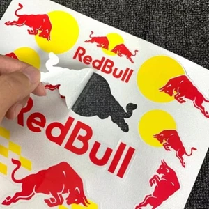 Reflective Red Bull Sticker Helmet Bike Body Durable Decal Universal Use 25x30cm - Picture 1 of 5