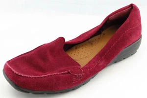 Easy Spirit Size 6.5 M Wine Red Loafer Leather Women Shoes - Picture 1 of 6