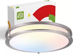 LED 18 Inch round Flush Mount Light Fixture | 28W 2250LM 3000K-5000K 120V | 3CCT - Picture 1 of 9