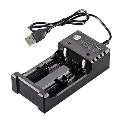 USB Battery Charger 2-Bay for 18650 Universal Compatibility - Image 1 of 4