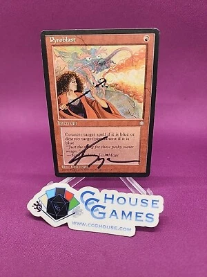 Pyroblast Ice Age Signed Kaja Foglio x1 (4 Avail) Vintage Rare MTG *CCGHouse* - Image 1 of 4