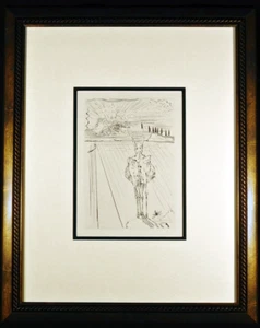 Le Tricorne Original Etching by Salvador Dali Plate 2 Framed with COA - Picture 1 of 3