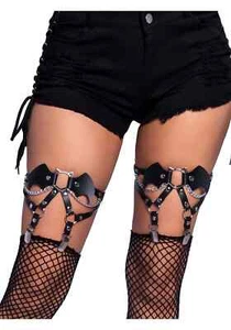 Studded Thigh High Bat Garter - Picture 1 of 1