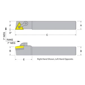Dorian 50618 MTANR12-3B RH Toolholder for TNM_322 inserts - Picture 1 of 1