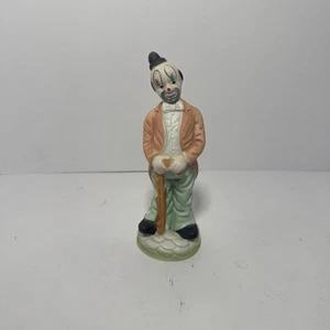 FIGURA PAYASO PORCELANA VINTAGE BASTÓN BASTÓN - Imagen 1 de 5
