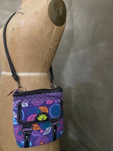 Bolso Bandolera Pequeño Lily Bloom Colorido PÚRPURA Posy Bolso de Hombro VIAJE Claro Cartera - Imagen 1 de 9