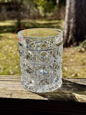 RARO DIFÍCIL DE ENCONTRAR Baccarat Cristal Pesado Diamantados Diamantes Vaso de Whisky Para REUTILIZACIÓN Foto 1 de 4