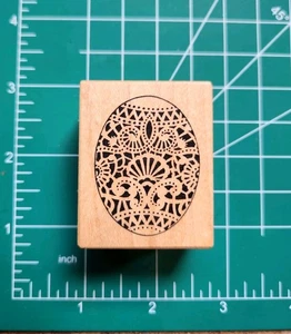 Vintage PSX Rubber Stamp. Fancy Easter Egg Comb ship B12  - Picture 1 of 6