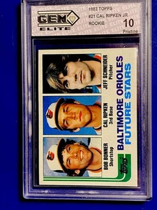 1982 Topps #21 Cal Ripken Jr RC Gem 10 PRISTINE * CENTERED * - Picture 1 of 6