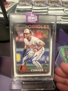 2025 Topps Archives Signature Series Colton Cowser 2024 Topps Rookie Auto /95 - Bild 1 von 3