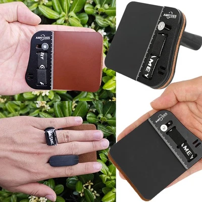 Barebow Finger Tab Guard Recurve Bow Protector Gear Cowhide Archery Hunting R/LH - Image 1 of 4