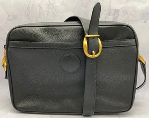 Vintage GUCCI Umhängetasche schwarz Leder GG Logo goldfarbene Hardware - Bild 1 von 24