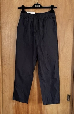 Pantalones al tobillo relajados de algodón para mujer Uniqlo en negro talla XS NUEVOS CON ETIQUETAS cómodos Foto 1 de 3