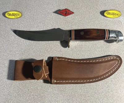 Cuchillo Occidental Raro W39 Sello I Mango de Palo de Rosa con Funda Hermoso Ver Desc Foto 1 de 4