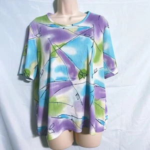 Allison Daley Cute Colorful Top Size XL - Picture 1 of 3