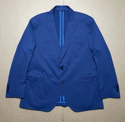 Twillory Men’s 48R Unstructured Performance Cooling Tech Blazer Jacket Blue - Image 1 of 4