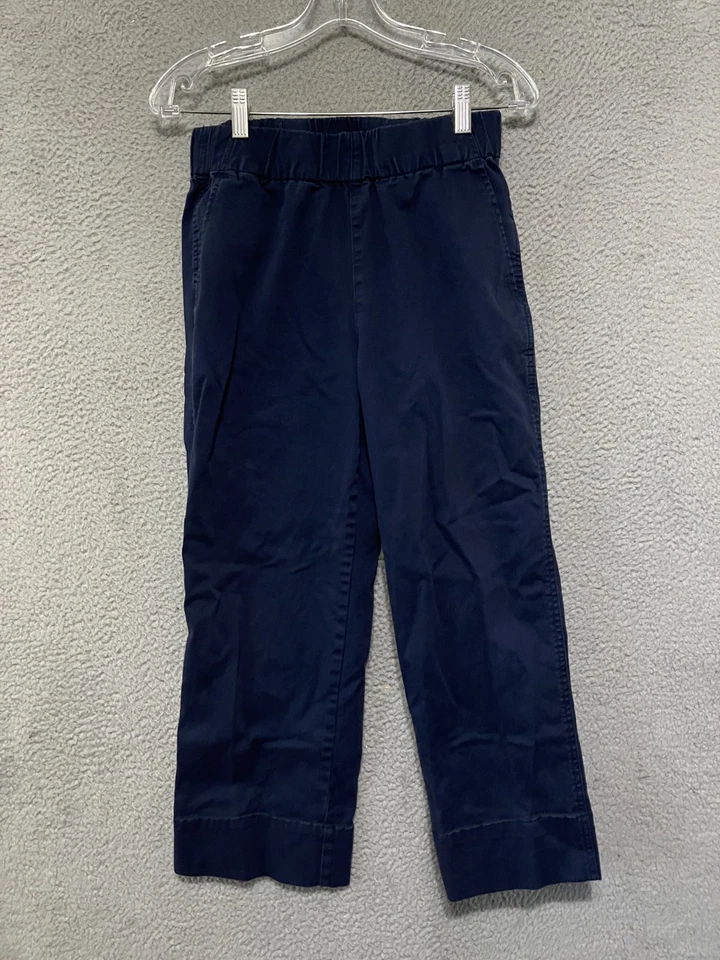 J. Crew Pants Women's Size Small Astrid Wide Leg Chino Blue Pull On Pockets - Image 1 of 4
