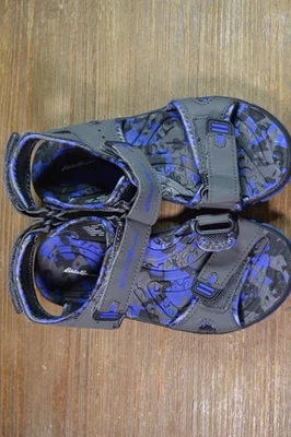 Sandalia Eddie Bauer River Correas Ajustables Azul Gris Camuflaje Niños Grandes Talla 1 Zapatos Foto 1 de 4