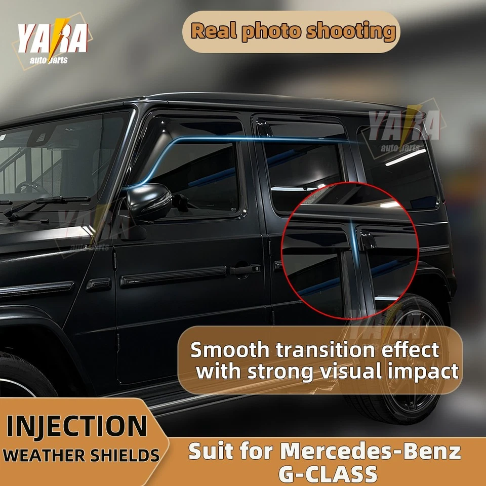Injection Weather Shields Window Visors for Mercedes-Benz G-Class W463 1990–2018 - Image 1 of 4