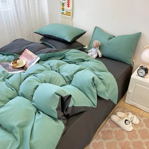 3 Pcs Fashionable Double Duvet Cover Set Simple (1 Duvet Cover +2 Pillowcases) - Picture 1 of 22