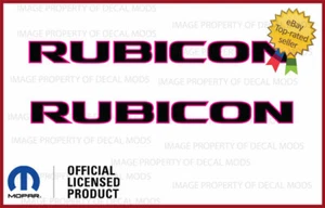2x Jeep Wrangler RUBICON Hood Vinyl Decals Graphics Stickers JK 2007-2018 FJ5T4 - Picture 1 of 2