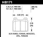 Hawk 69 77 And Ht 10 Front Race Brake Pads For 84 89 Porsche 911