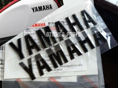 2X 3D FOR YAMAHA FUEL TANK STICKER EMBLEM LOGO DECAL FAIRING 28x120MM. BLACK - Изображение 1 из 4