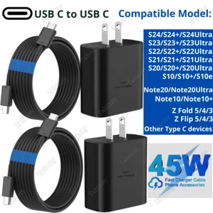For Samsung Galaxy S24 S23 S22 21+ 45W Super Fast Charger Adapter USB-C PD Cable - Picture 1 of 11