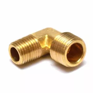 3/8 to 1/4" Male NPT Reducer Elbow Brass Vacuum, Fuel, Air, Water, FASPARTS - Picture 1 of 6