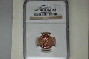 2000 Lincoln Cent- Broadstruck- NGC MS-64 RD - Picture 1 of 8