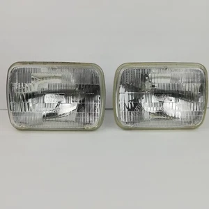 7X6 Halogen Sealed Beam Hi / Low Beam Glass Headlights Headlamp Light Bulbs Pair - Picture 1 of 9