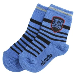 ABSORBA Baby Boy Blue & black striped socks 19/22 (9-12m) - Picture 1 of 1