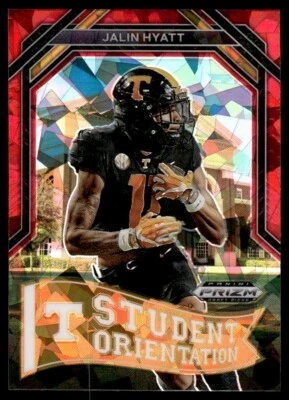 2023 Prizm Draft Picks Red Ice Student Orientation Jalin Hyatt New York Giants - Image 1 of 2