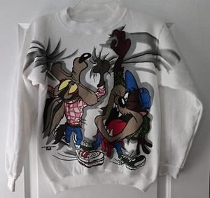 Tulex Freeze Vintage 1996 Wile E Coyote Tasmanian Devil Sweatshirt- Size L - EUC - Picture 1 of 7