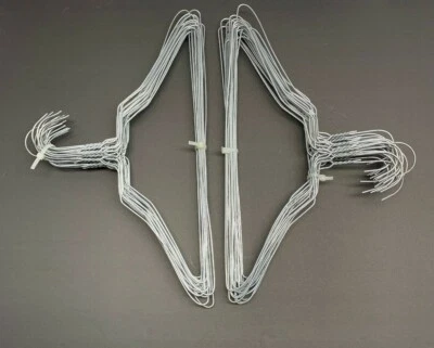 50 Metal plateado, alambre, ropa, abrigo, uniforme, perchas, adulto, 14,5 pulgadas Foto 1 de 4